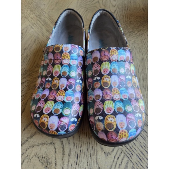 Alegria Clogs Nursing Shoes Size 37-6.5/7 Multicolor Babies Comfort Leather - Picture 3 of 16